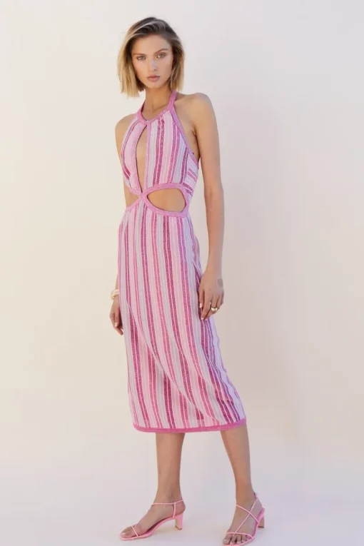 Suboo - Beck Halter Cut Out Dress (Fuschia)