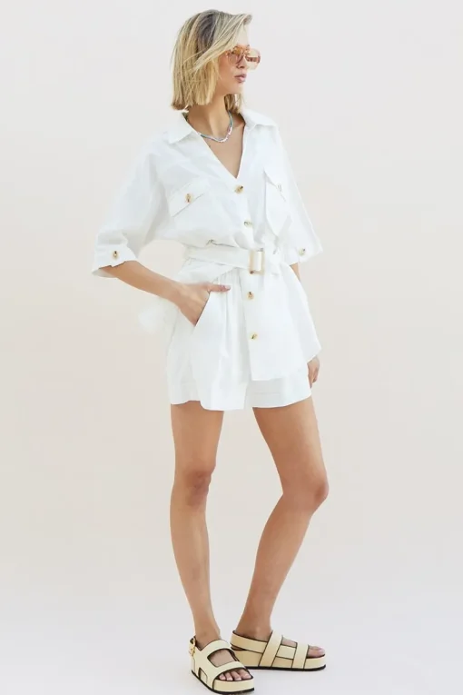 Women Suboo - Cecile Linen Short (White)