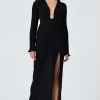 Suboo - CRYSTAL V NECK MAXI DRESS (BLACK)