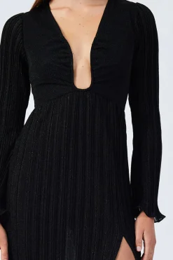 Suboo - CRYSTAL V NECK MAXI DRESS (BLACK)