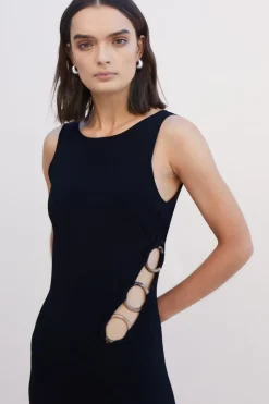 Suboo - Dylan Ring Side Knit Midi Dress (Black)