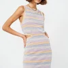 Suboo - Elise Mini Dress (Lilac Stripe Metallic)