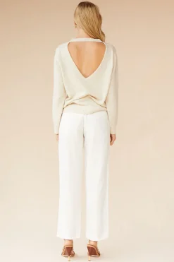 Suboo - Ella V Back Sweater (Oatmeal)