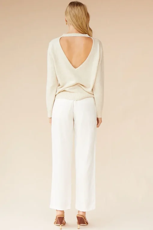 Suboo - Ella V Back Sweater (Oatmeal)