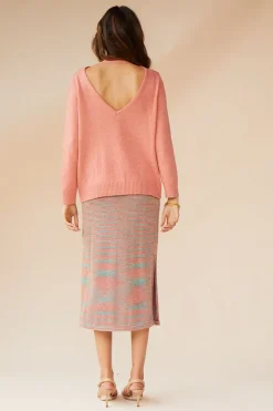 Suboo - Ella V Back Sweater (Peach)