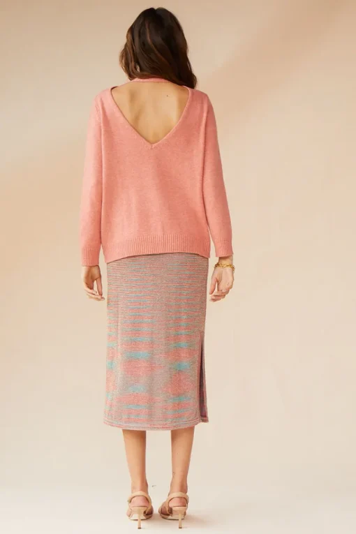Suboo - Ella V Back Sweater (Peach)