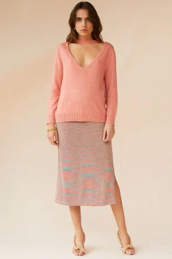 Suboo - Ella V Back Sweater (Peach)