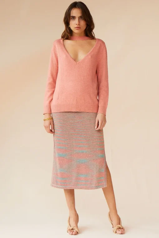 Suboo - Ella V Back Sweater (Peach)