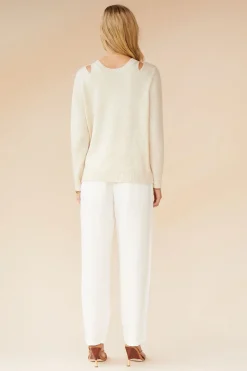 Suboo - Ella V Back Sweater (Oatmeal)