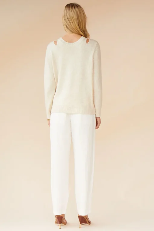 Suboo - Ella V Back Sweater (Oatmeal)
