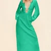 Suboo - Elodie Long Sleeve Keyhole Front Maxi Dress