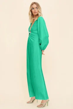 Suboo - Elodie Long Sleeve Keyhole Front Maxi Dress