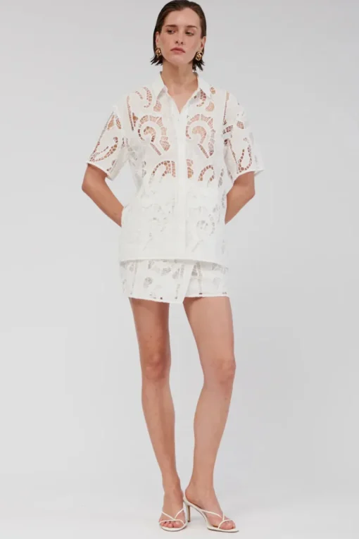 Women Suboo - FLORENCE LACE SHIRT (WHITE)