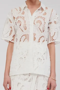 Women Suboo - FLORENCE LACE SHIRT (WHITE)
