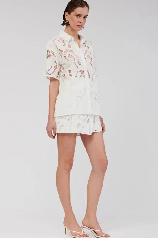 Women Suboo - FLORENCE LACE SHIRT (WHITE)