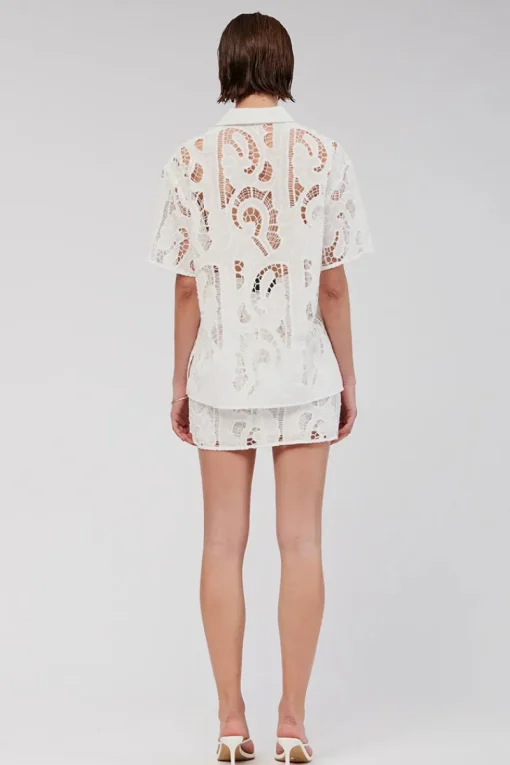 Women Suboo - FLORENCE LACE SHIRT (WHITE)