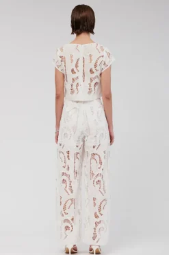 Women Suboo - FLORENCE LACE WIDE LEG PANTS (WHITE)