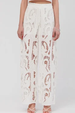 Women Suboo - FLORENCE LACE WIDE LEG PANTS (WHITE)