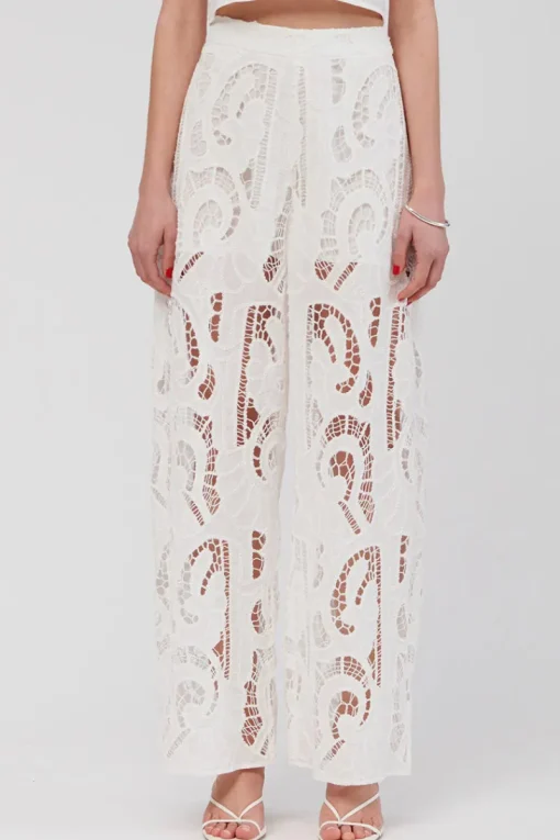 Women Suboo - FLORENCE LACE WIDE LEG PANTS (WHITE)