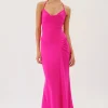 Suboo - GARNET DEEP COWL NECK MAXI DRESS (PINK)