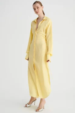 Suboo - HALLEY MAXI SHIRT DRESS (BUTTER)