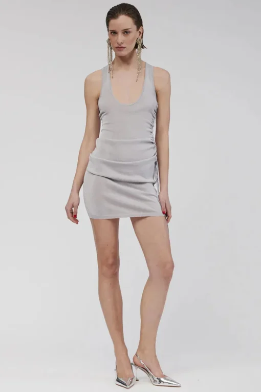 Suboo - IBIZA SCOOP NECK MINI DRESS (SILVER)