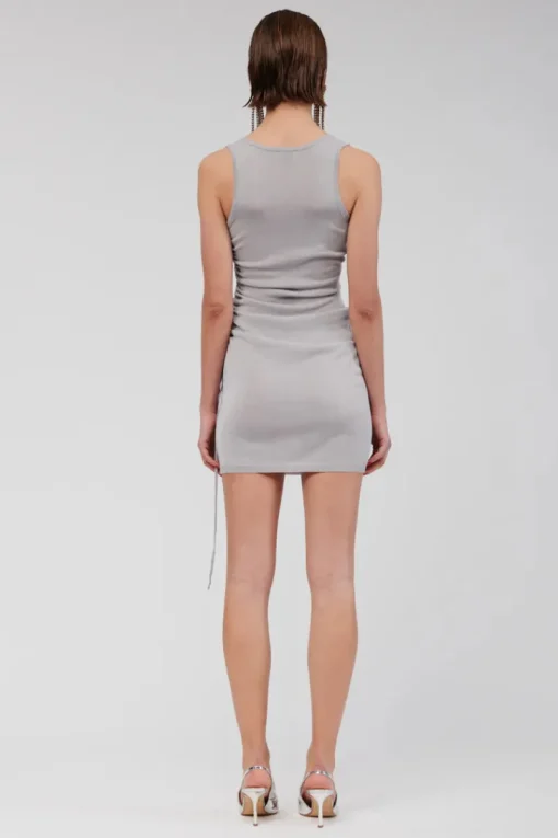 Suboo - IBIZA SCOOP NECK MINI DRESS (SILVER)