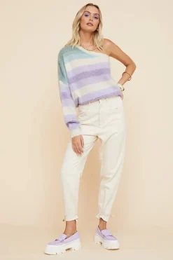 Suboo - Leandra One Shoulder Knit (Lilac Ombre)