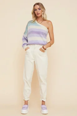 Suboo - Leandra One Shoulder Knit (Lilac Ombre)