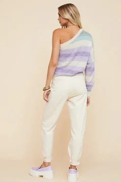 Suboo - Leandra One Shoulder Knit (Lilac Ombre)