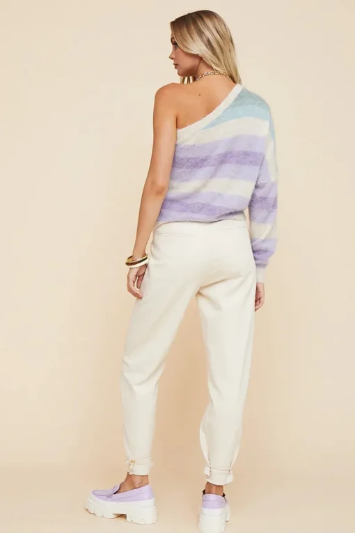 Suboo - Leandra One Shoulder Knit (Lilac Ombre)