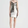 Suboo - LUNA COWL NECK MINI DRESS (SILVER)