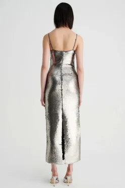Suboo - LUNA STRAPPY MIDI COLUMN DRESS (SILVER)