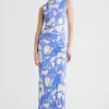 Suboo - MARBLE SLEEVELESS RUCHED MAXI DRESS