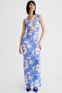 Suboo - MARBLE SLEEVELESS REVERSIBLE TWIST FRONT MAXI DRESS