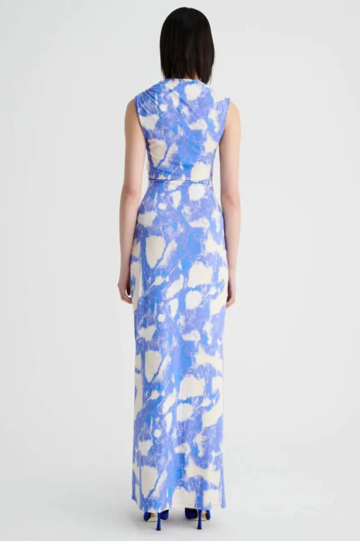 Suboo - MARBLE SLEEVELESS RUCHED MAXI DRESS