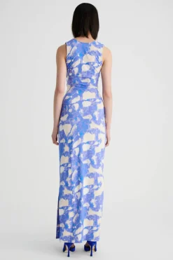 Suboo - MARBLE SLEEVELESS REVERSIBLE TWIST FRONT MAXI DRESS