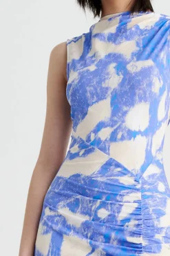 Suboo - MARBLE SLEEVELESS RUCHED MAXI DRESS