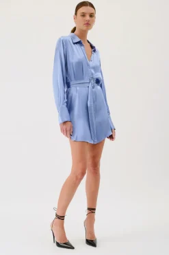 Suboo - MILLENIA MINI SHIRT DRESS (BLUE)