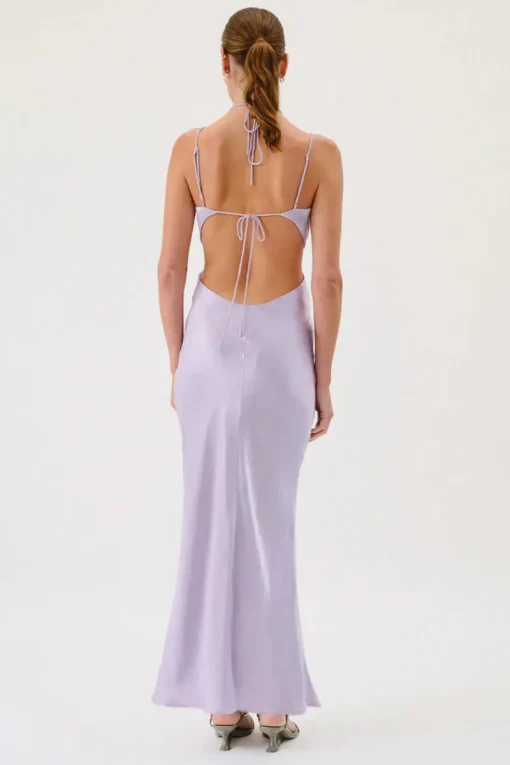 Suboo - MILLENIA TWIST FRONT HALTER MAXI DRESS (LILAC)