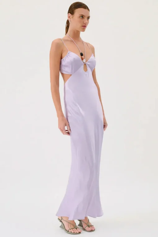 Suboo - MILLENIA TWIST FRONT HALTER MAXI DRESS (LILAC)