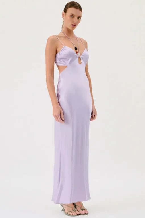Suboo - MILLENIA TWIST FRONT HALTER MAXI DRESS (LILAC)