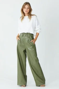 Suboo - Nicole Vegan Leather Pant (Olive)