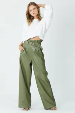 Suboo - Nicole Vegan Leather Pant (Olive)