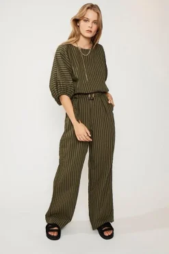 Suboo - Queenie Paper-Bag Pant (Olive Green)