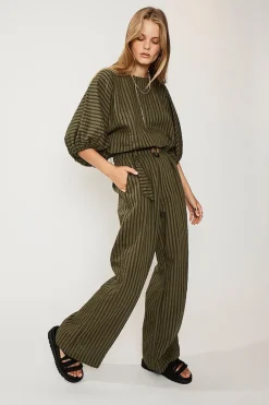 Suboo - Queenie Paper-Bag Pant (Olive Green)