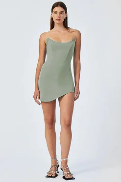 Suboo - REMI CORSET MINI DRESS (SAGE)