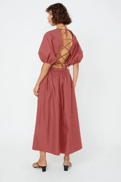 Suboo - Rossana Backless Dress (Wine)