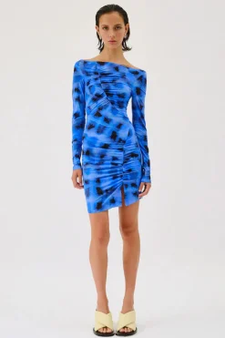 Suboo - SHIBORI LONG SLEEVE OFF SHOULDER TOP / DRESS