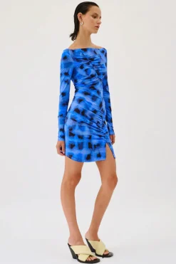 Suboo - SHIBORI LONG SLEEVE OFF SHOULDER TOP / DRESS